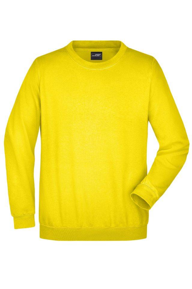 Round-Sweat Heavy Klassisches Komfort Rundhals-Sweatshirt gelb, Gr. XXL