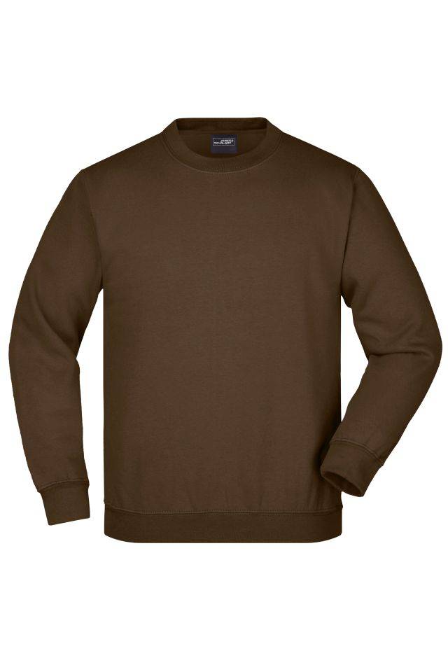 Round-Sweat Heavy Junior Klassisches Komfort Rundhals-Sweatshirt braun, Gr. XXL
