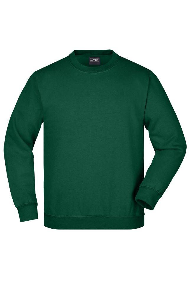 Round-Sweat Heavy Junior Klassisches Komfort Rundhals-Sweatshirt grün, Gr. XS