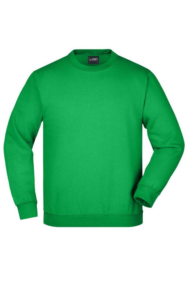 Round-Sweat Heavy Junior Klassisches Komfort Rundhals-Sweatshirt grün, Gr. S
