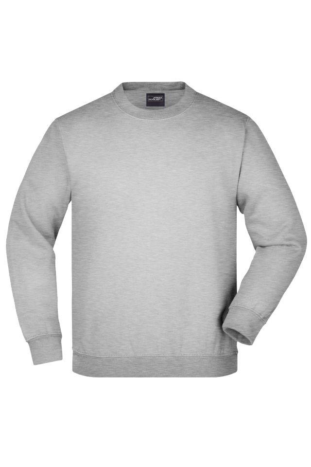 Round-Sweat Heavy Junior Klassisches Komfort Rundhals-Sweatshirt grau, Gr. XL