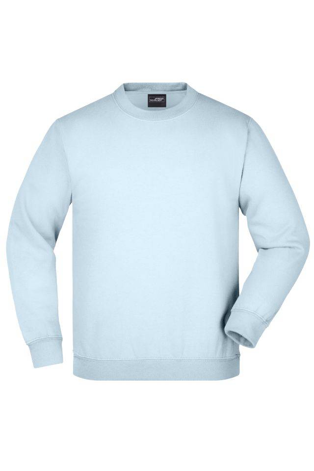 Round-Sweat Heavy Junior Klassisches Komfort Rundhals-Sweatshirt blau, Gr. L