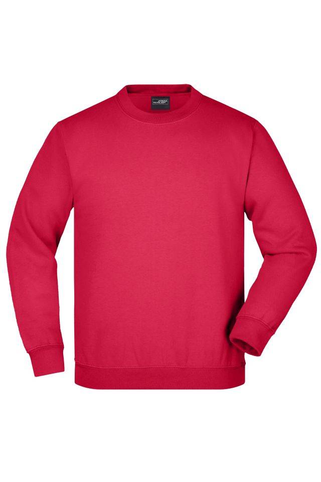 Round-Sweat Heavy Junior Klassisches Komfort Rundhals-Sweatshirt rot, Gr. S