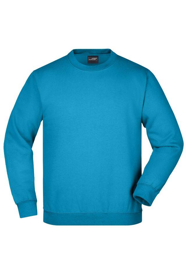Round-Sweat Heavy Junior Klassisches Komfort Rundhals-Sweatshirt blau, Gr. XXL