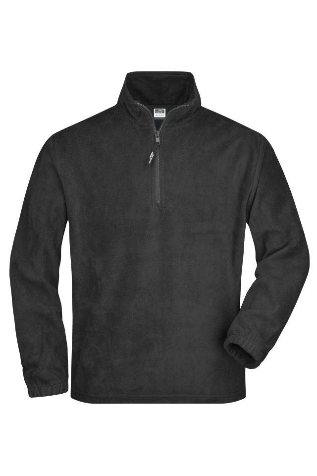 Half-Zip Fleece Sweatshirt in schwerer Fleece-Qualität grau, Gr. XL