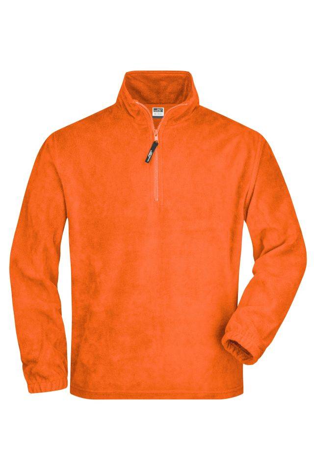 Half-Zip Fleece Sweatshirt in schwerer Fleece-Qualität orange, Gr. M