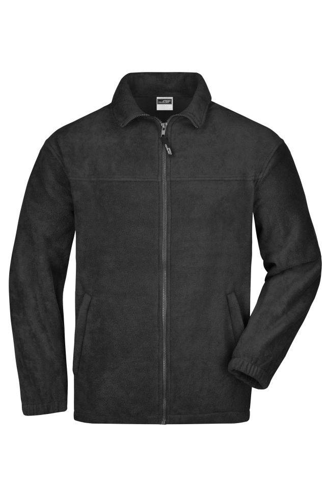 Full-Zip Fleece Jacke in schwerer Fleece-Qualität schwarz, Gr. XXL