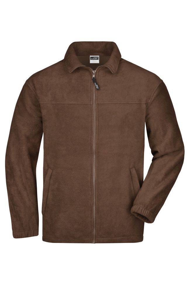Full-Zip Fleece Jacke in schwerer Fleece-Qualität braun, Gr. XL