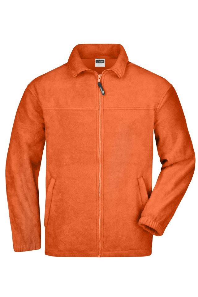 Full-Zip Fleece Jacke in schwerer Fleece-Qualität orange, Gr. M