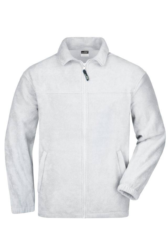 Full-Zip Fleece Jacke in schwerer Fleece-Qualität weiß, Gr. L