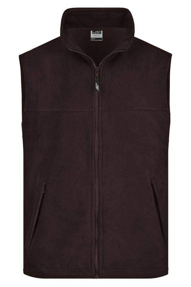 Fleece Vest Wärmende Weste in schwerer Fleece-Qualität braun, Gr. 3XL