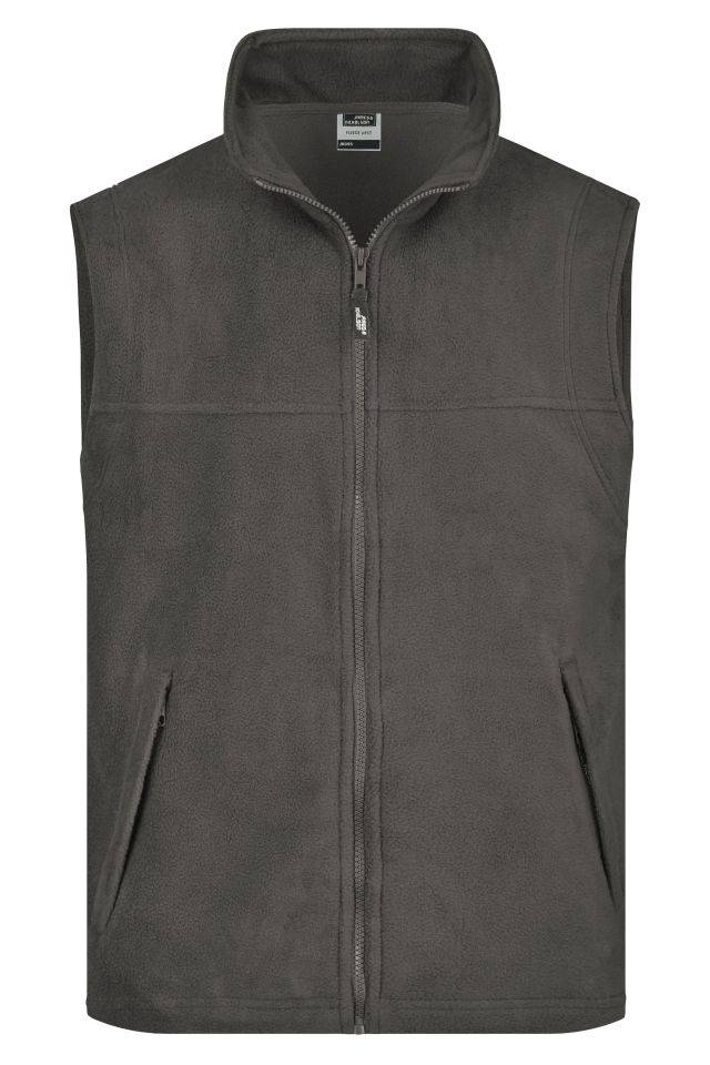 Fleece Vest Wärmende Weste in schwerer Fleece-Qualität grau, Gr. 4XL