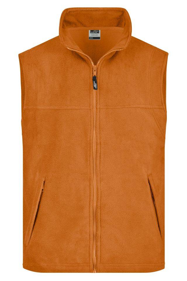 Fleece Vest Wärmende Weste in schwerer Fleece-Qualität orange, Gr. L