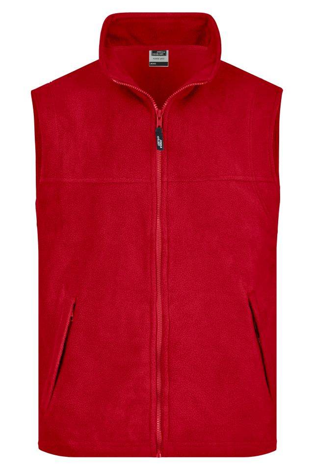 Fleece Vest Wärmende Weste in schwerer Fleece-Qualität rot, Gr. M