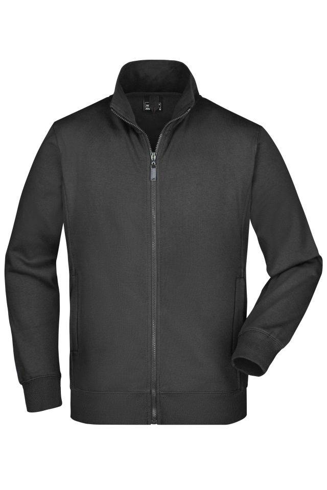 Men's Jacket Sweat-Jacke aus formbeständiger Sweat-Qualität schwarz, Gr. XL