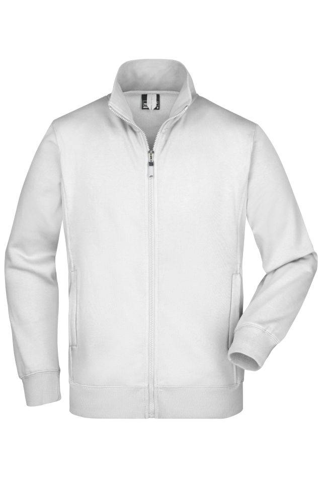 Men's Jacket Sweat-Jacke aus formbeständiger Sweat-Qualität weiß, Gr. S