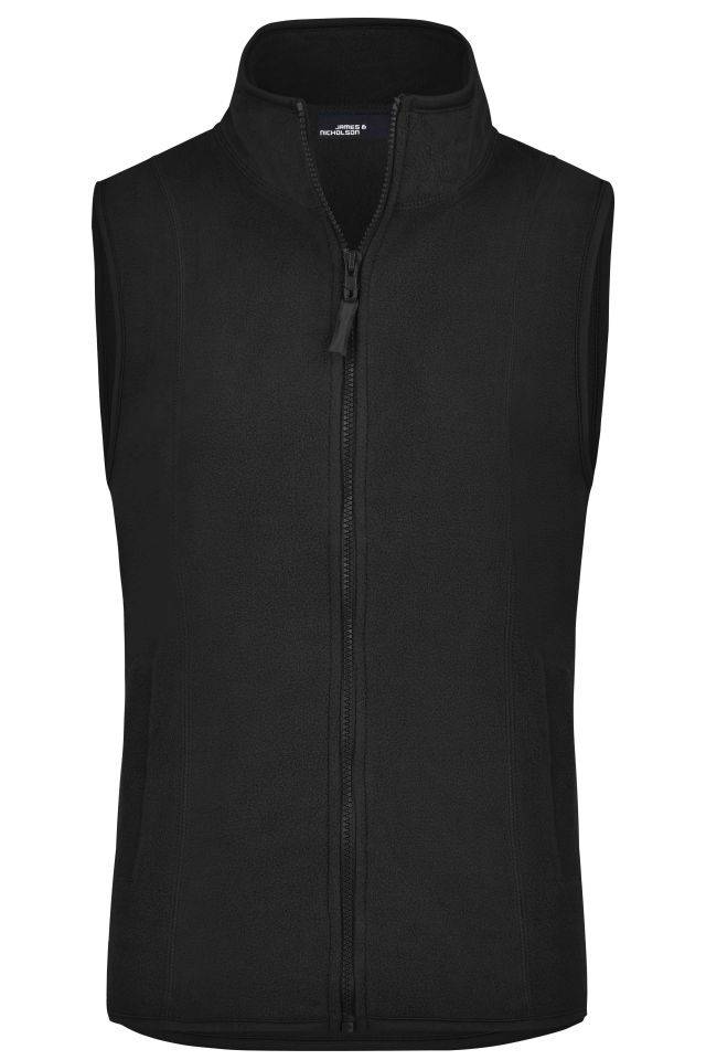 Girly Microfleece Vest Leichte Weste aus Microfleece schwarz, Gr. XL