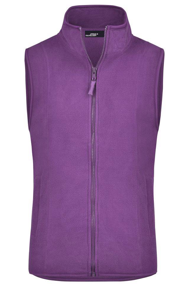 Girly Microfleece Vest Leichte Weste aus Microfleece lila, Gr. XL