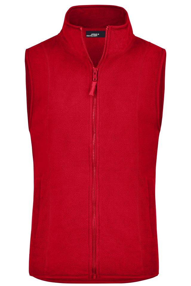 Girly Microfleece Vest Leichte Weste aus Microfleece rot, Gr. M