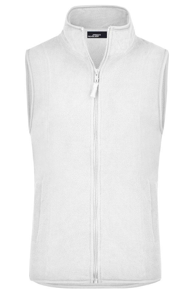 Girly Microfleece Vest Leichte Weste aus Microfleece weiß, Gr. L