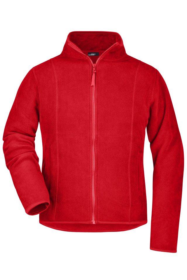 Girly Microfleece Jacket Leichte Jacke aus Microfleece rot, Gr. L