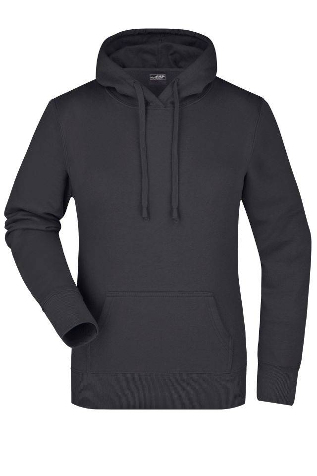 Ladies' Hooded Sweat Klassisches Kapuzensweat schwarz, Gr. M