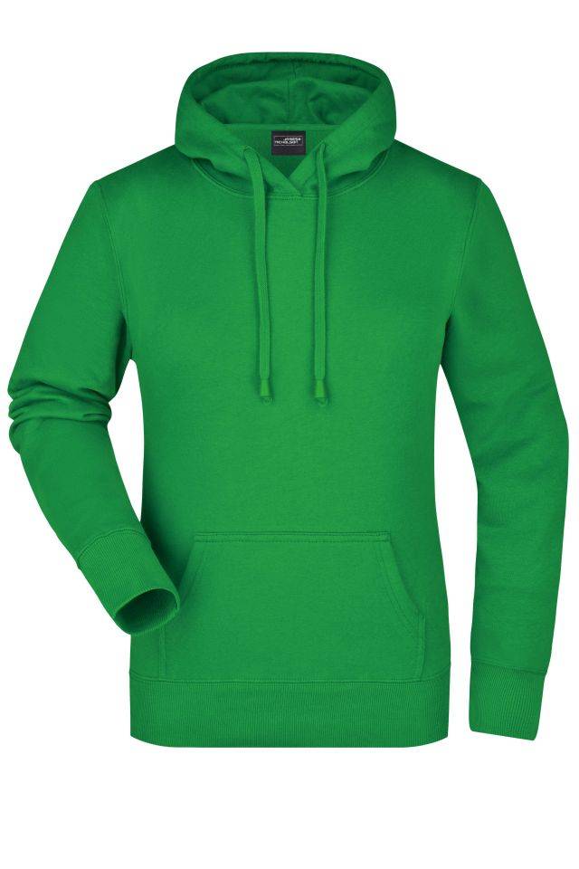 Ladies' Hooded Sweat Klassisches Kapuzensweat grün, Gr. M