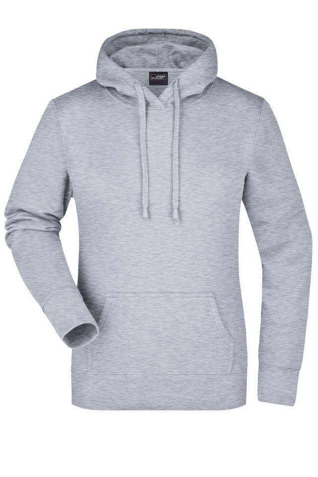 Ladies' Hooded Sweat Klassisches Kapuzensweat grau, Gr. XL