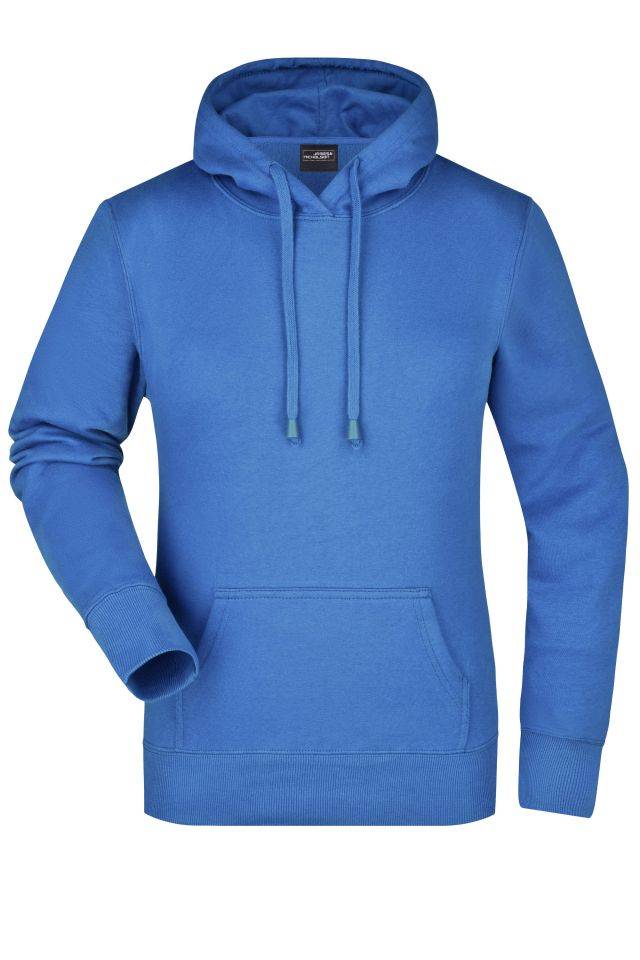 Ladies' Hooded Sweat Klassisches Kapuzensweat blau, Gr. L