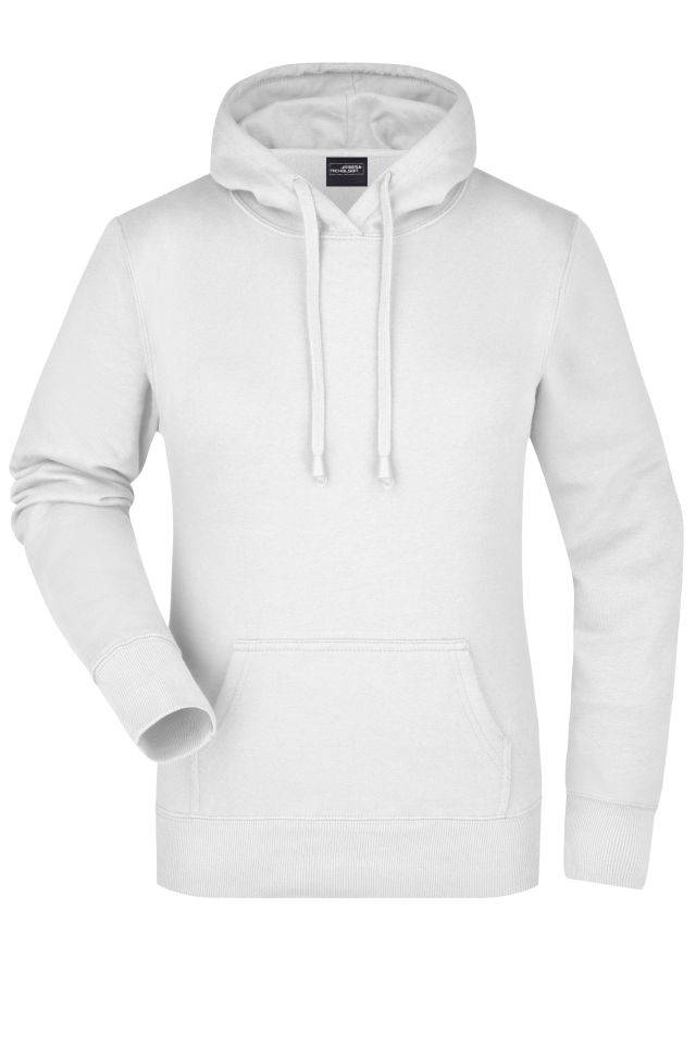 Ladies' Hooded Sweat Klassisches Kapuzensweat weiß, Gr. XL