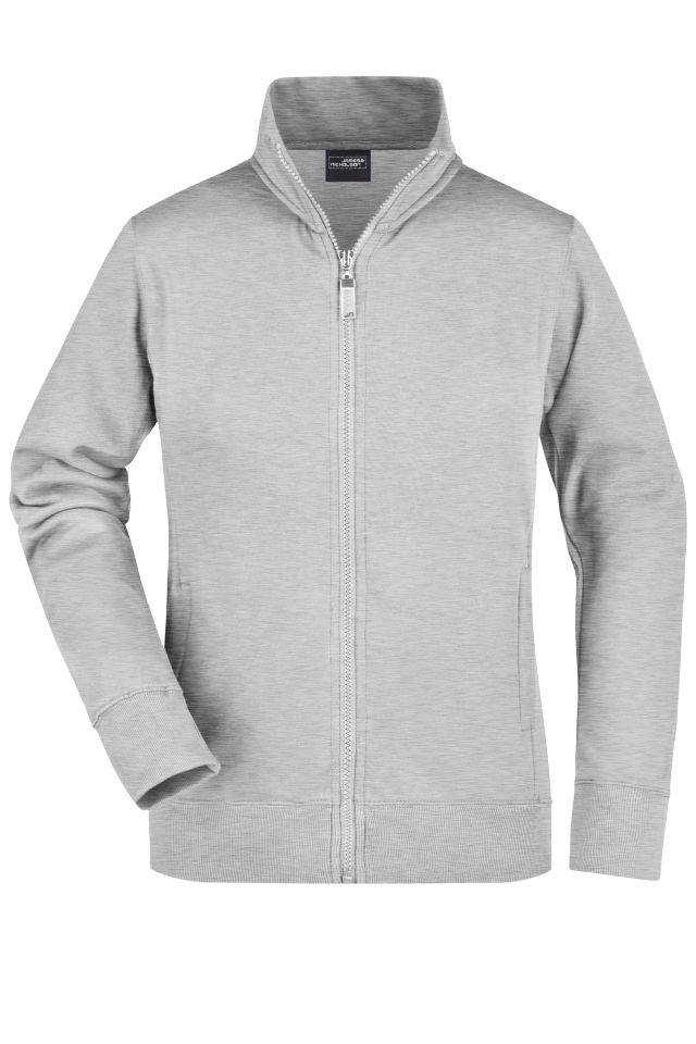 Ladies' Jacket Sweat-Jacke aus formbeständiger Sweat-Qualität grau, Gr. S
