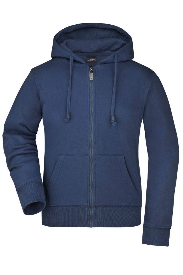 Ladies' Hooded Jacket Kapuzen-Jacke aus formbeständiger Sweat-Qualität blau, Gr. S