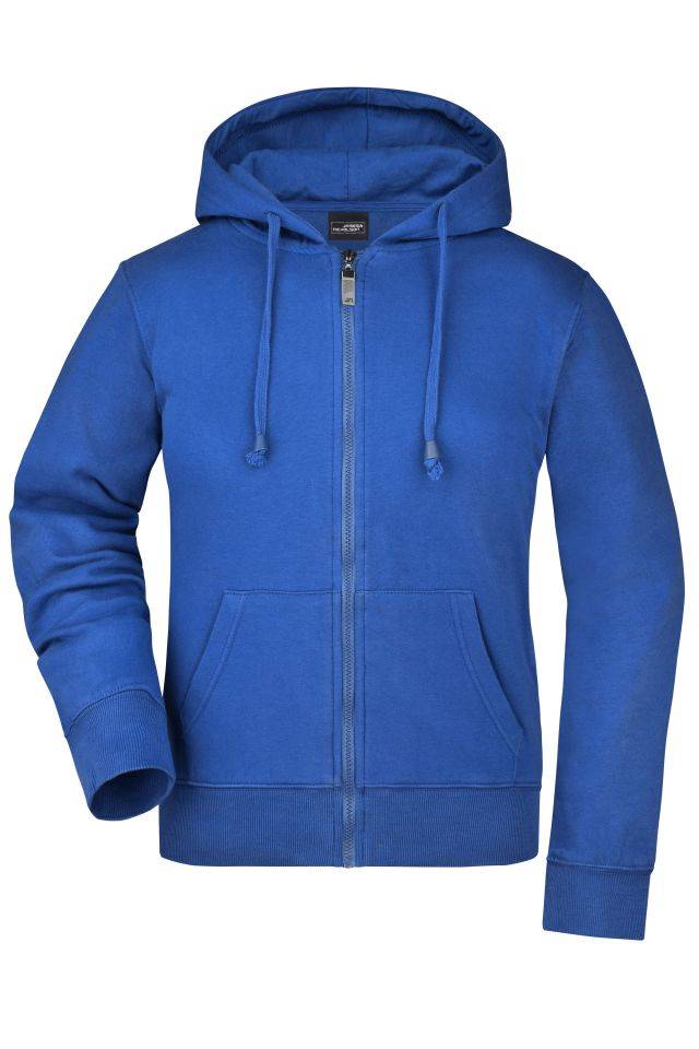 Ladies' Hooded Jacket Kapuzen-Jacke aus formbeständiger Sweat-Qualität blau, Gr. XL