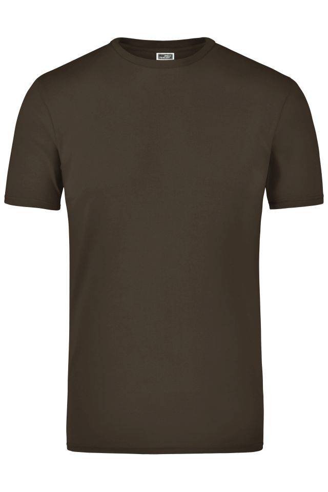 Elastic-T T-Shirt mit Elasthan braun, Gr. S