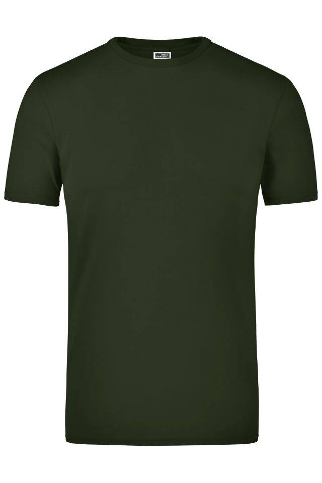 Elastic-T T-Shirt mit Elasthan braun/grün/oliv, Gr. S