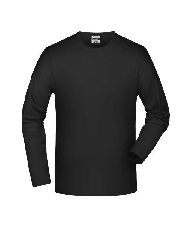 Elastic-T Long-Sleeved Langarm-Shirt mit Elasthan schwarz, Gr. M