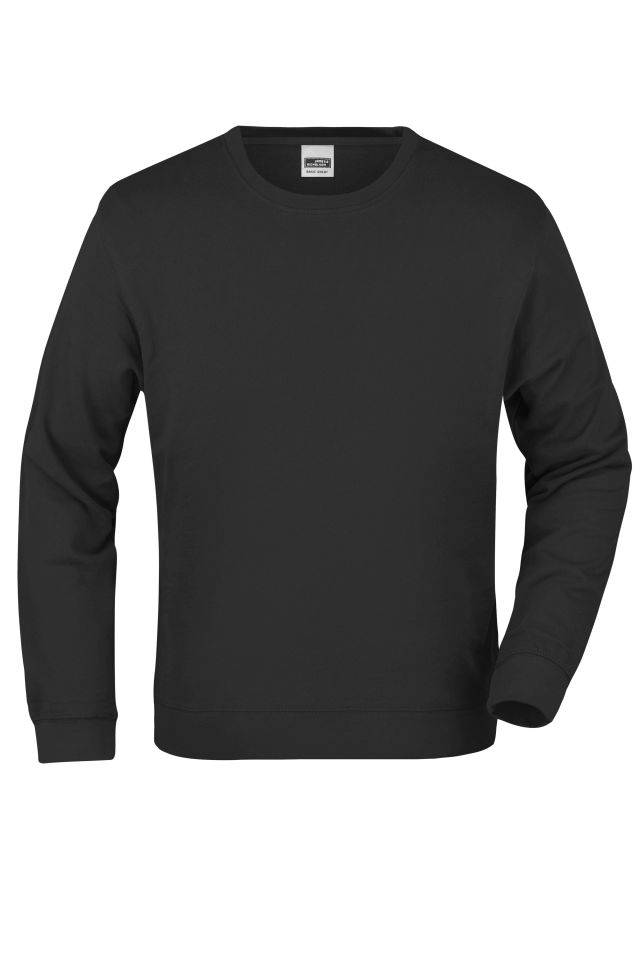Basic Sweat Klassisches Sweatshirt aus French-Terry schwarz, Gr. XXL