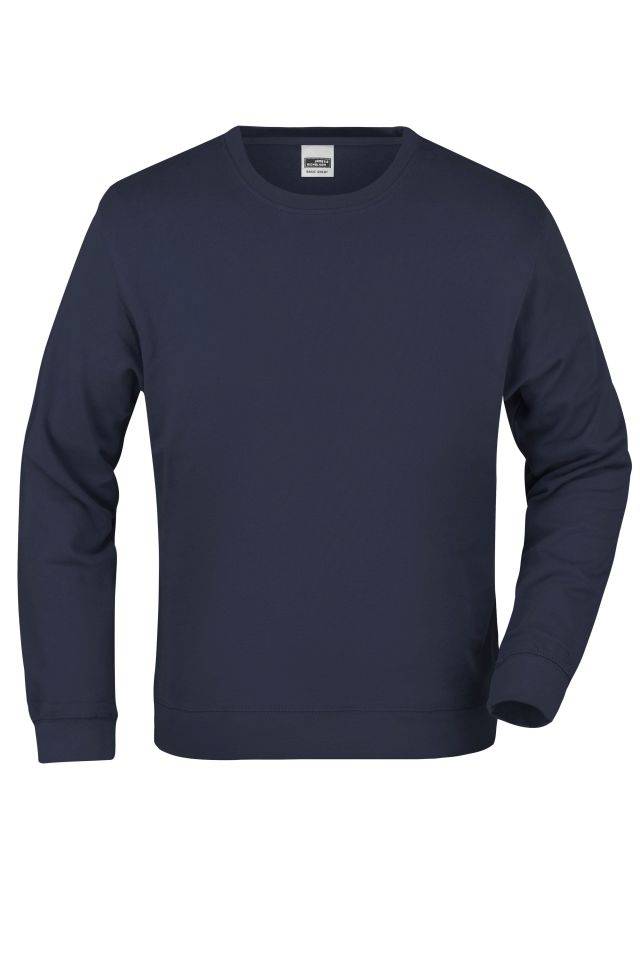 Basic Sweat Klassisches Sweatshirt aus French-Terry blau, Gr. M