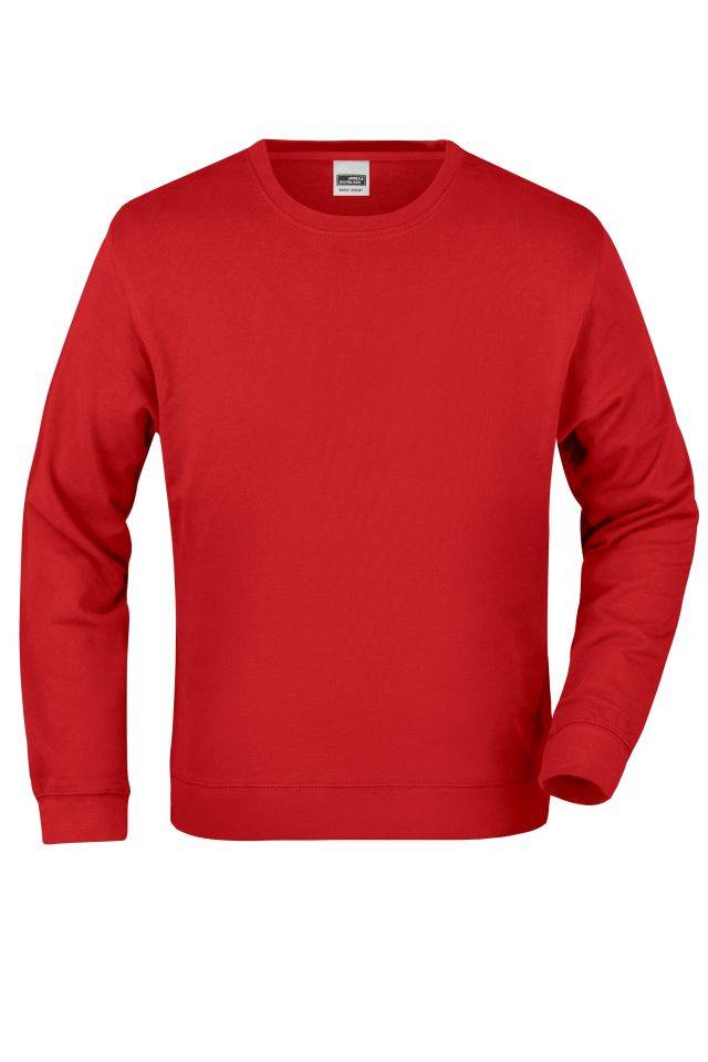 Basic Sweat Klassisches Sweatshirt aus French-Terry rot, Gr. XL