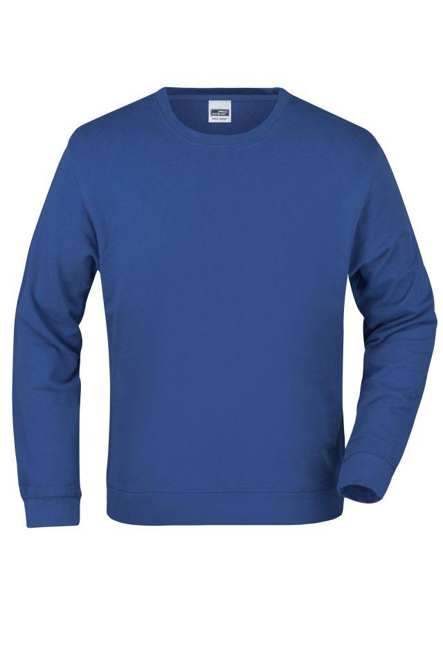 Basic Sweat Klassisches Sweatshirt aus French-Terry blau, Gr. XL