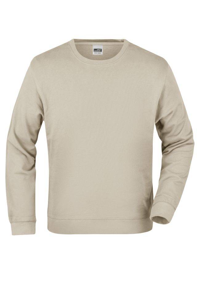 Basic Sweat Klassisches Sweatshirt aus French-Terry braun/grau, Gr. XXL
