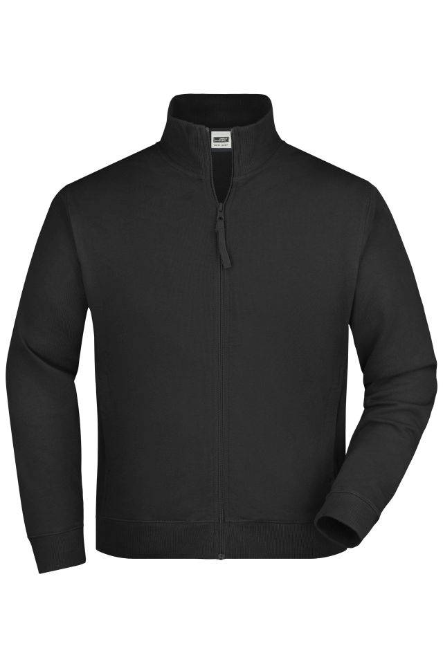 Sweat Jacket Klassische Sweatjacke aus French-Terry schwarz, Gr. XXL