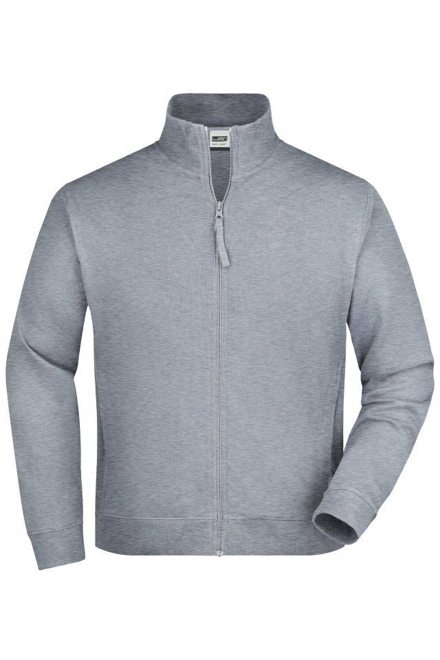 Sweat Jacket Klassische Sweatjacke aus French-Terry grau, Gr. XXL