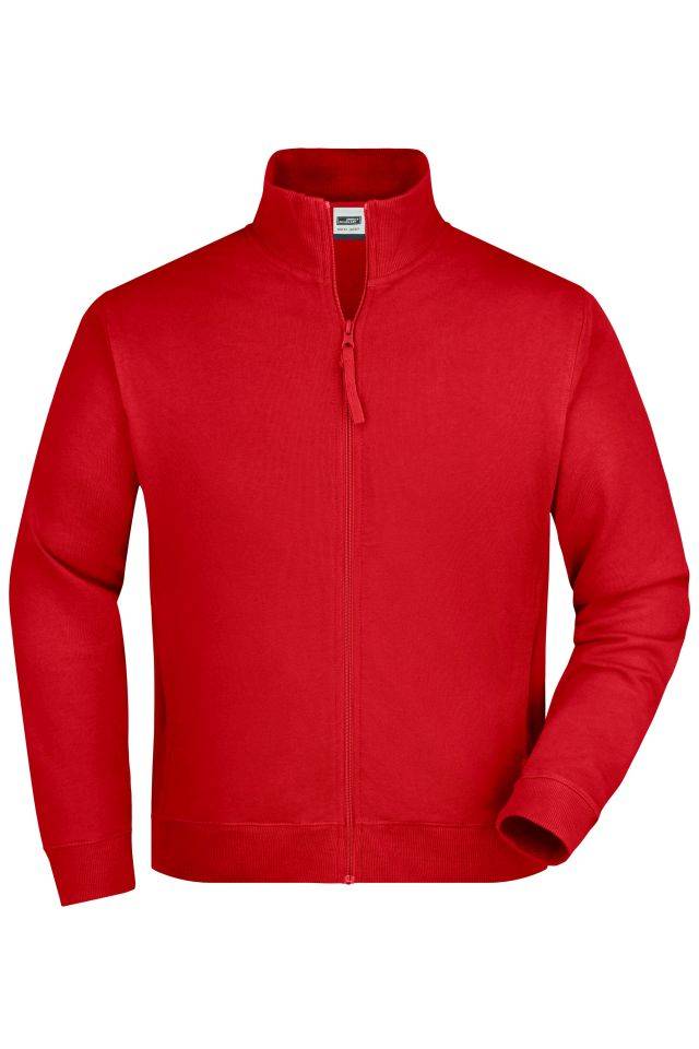 Sweat Jacket Klassische Sweatjacke aus French-Terry rot, Gr. L