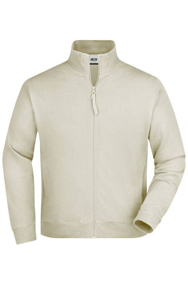 Sweat Jacket Klassische Sweatjacke aus French-Terry braun/grau, Gr. XXL