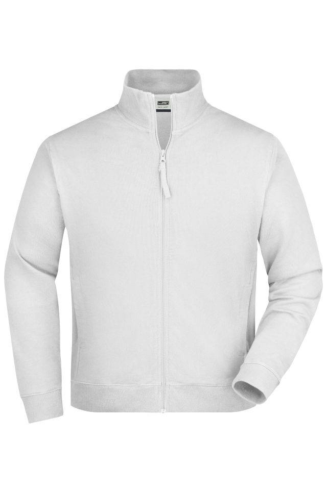 Sweat Jacket Klassische Sweatjacke aus French-Terry weiß, Gr. 3XL