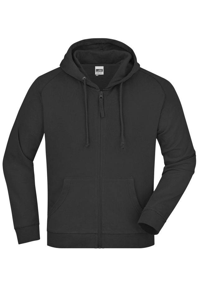 Hooded Jacket Klassische Kapuzenjacke aus hochwertiger French-Terry-Qualität schwarz, Gr. XXL