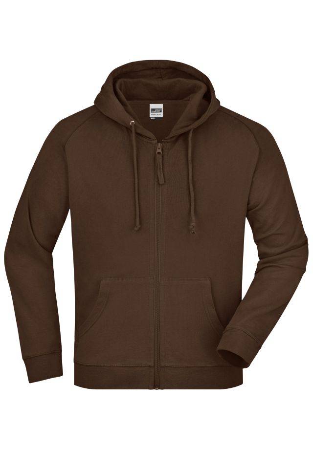 Hooded Jacket Klassische Kapuzenjacke aus hochwertiger French-Terry-Qualität braun, Gr. S