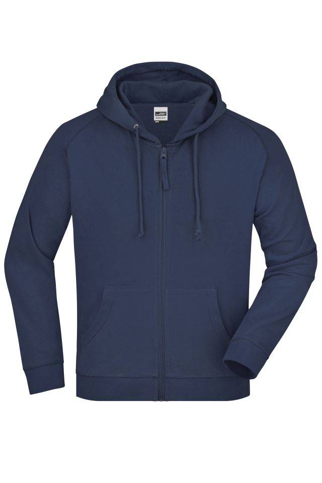 Hooded Jacket Klassische Kapuzenjacke aus hochwertiger French-Terry-Qualität blau, Gr. L