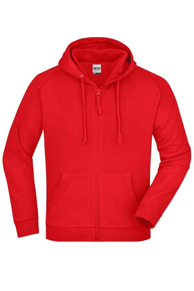 Hooded Jacket Klassische Kapuzenjacke aus hochwertiger French-Terry-Qualität rot, Gr. L